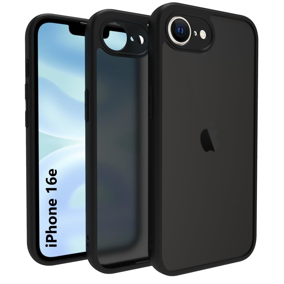 iPhone 16e / iPhone 17e Back Cover Case | Sleek Hybrid - Matte Black