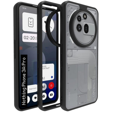 Nothing Phone 3a Pro Back Cover Case | Sleek Hybrid - Clear Black