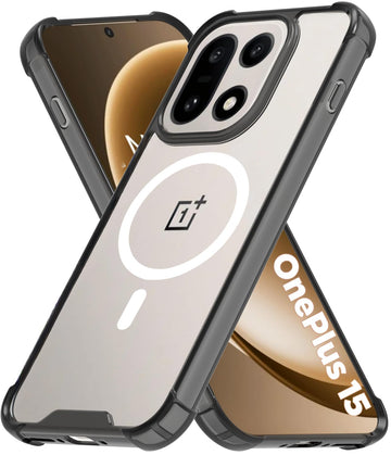OnePlus 15 5G Back Cover Case | Clear Hybrid - Clear Smoke Magnetic