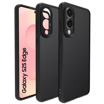 Samsung Galaxy S25 Edge Back Cover Case | Sleek Hybrid - Matte Black