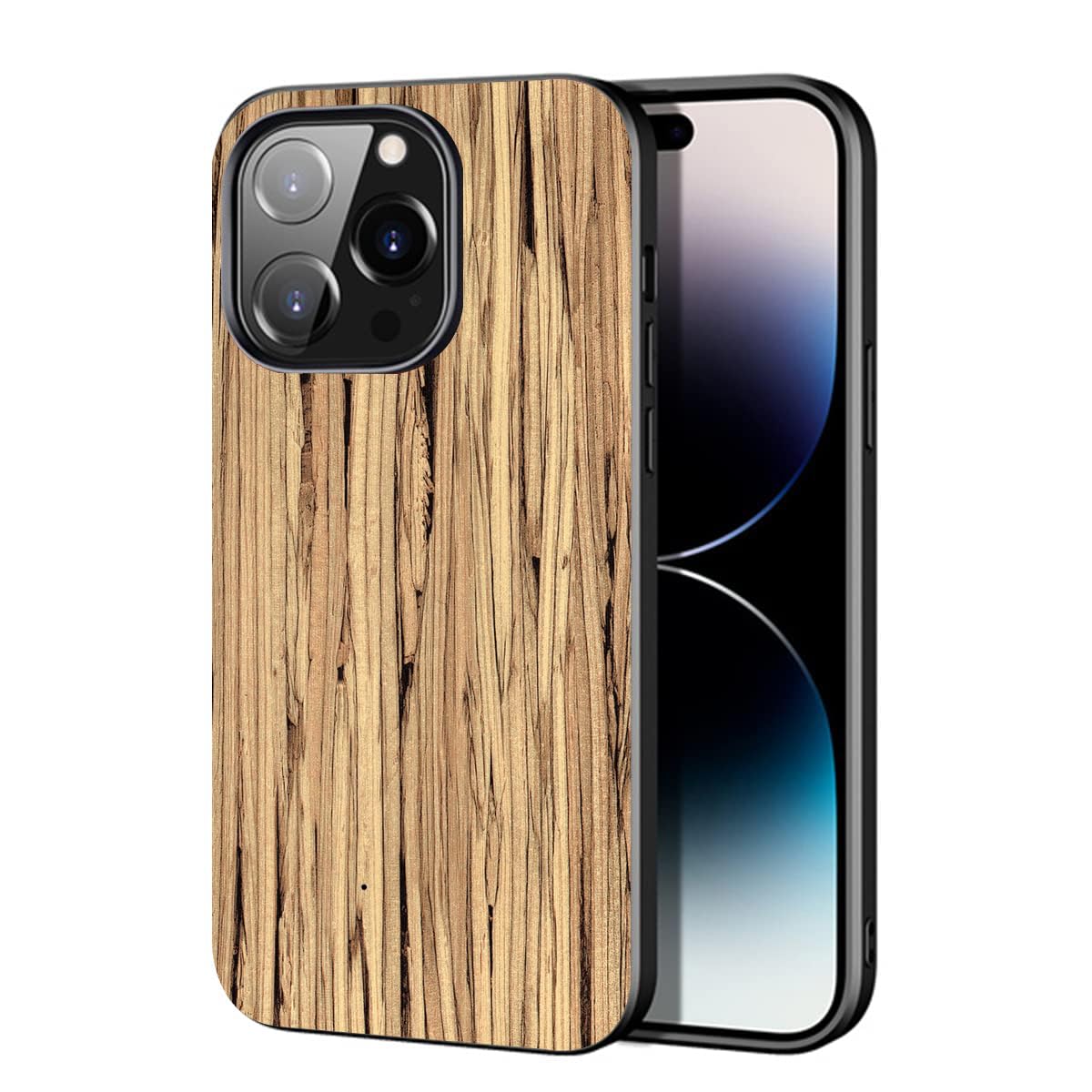 iPhone 14 Pro Max Back Cover Case | Sleek - Bamboo