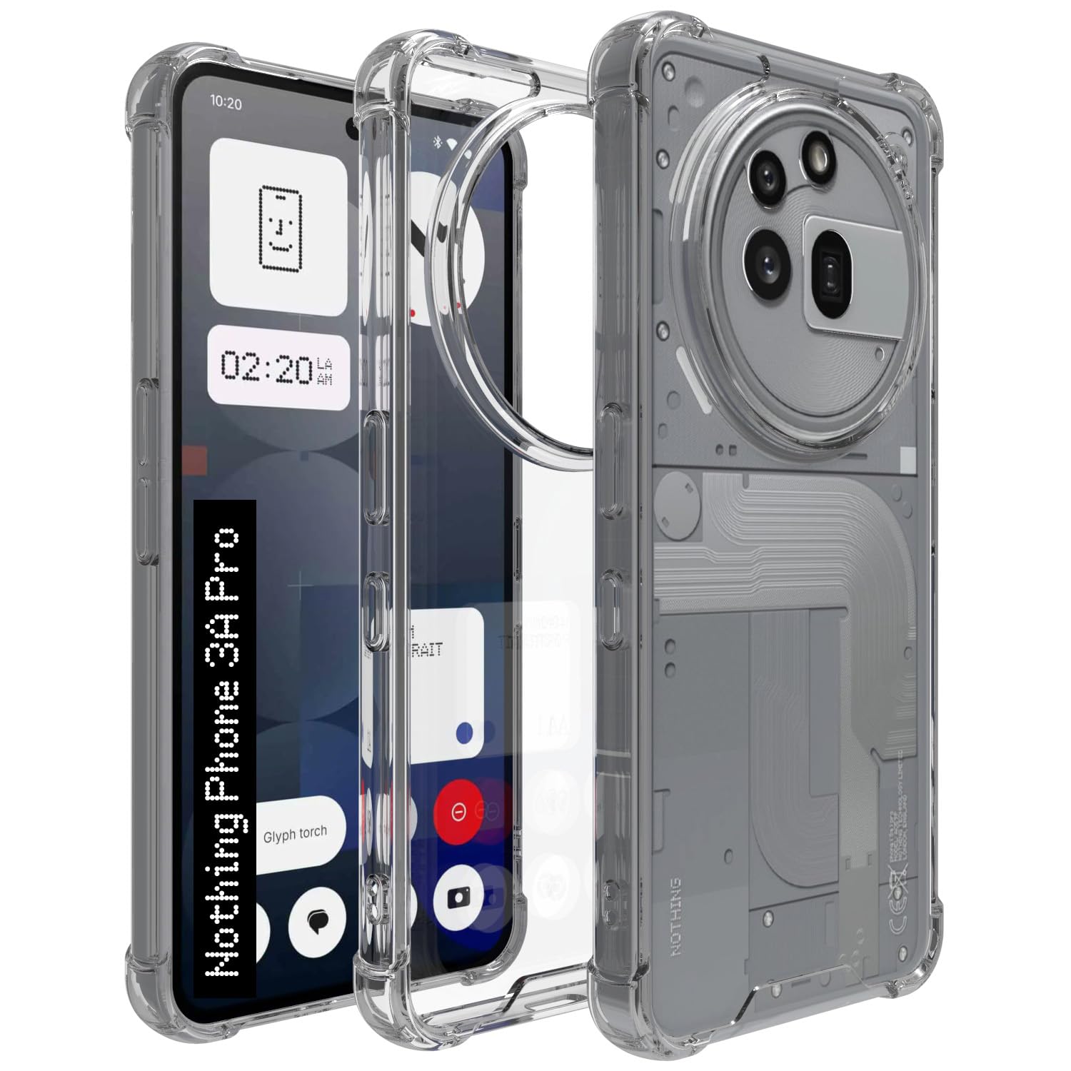 Nothing Phone 3a Pro Back Cover Case | Clear Hybrid - Clear Transparent