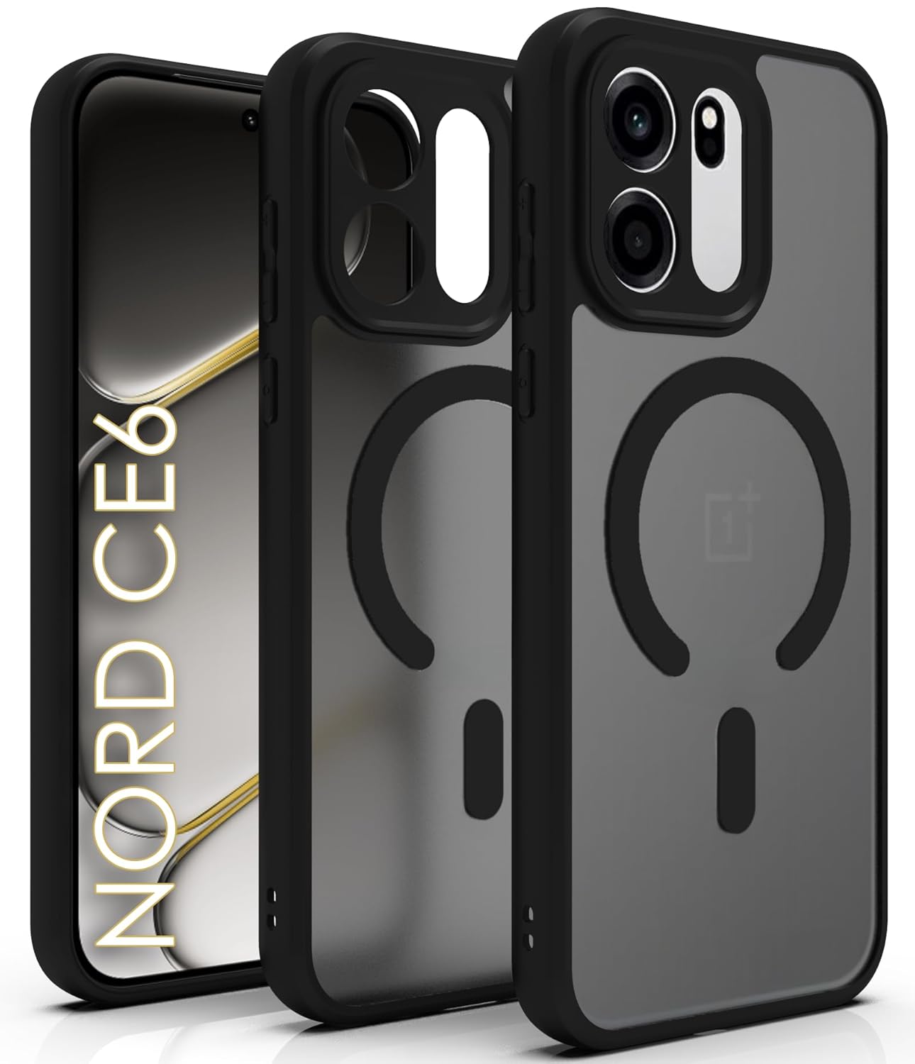 OnePlus Nord CE 6 5G Back Cover Case | Sleek Hybrid - Matte Black Magnetic