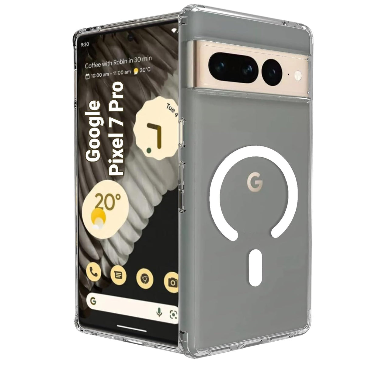 Google Pixel 7 Pro Back Cover Case | Clear Hybrid - Clear Magnetic