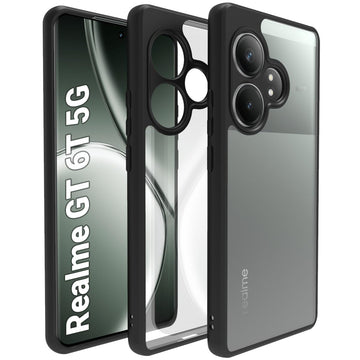 Realme GT 6 / GT 6T 5G Back Cover Case | Sleek Hybrid - Clear Black