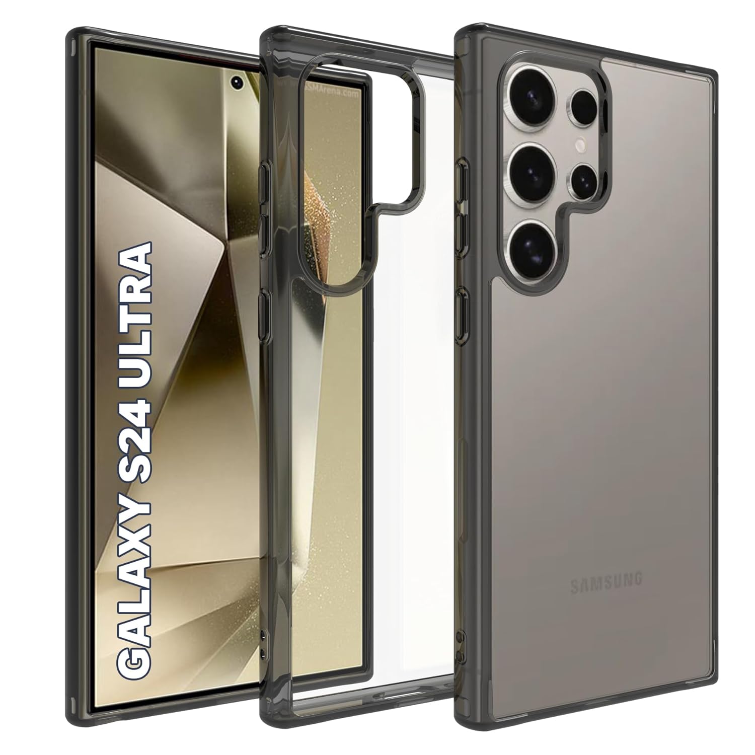 Samsung Galaxy S24 Ultra Back Cover Case | Clear Hybrid - Clear Smoke
