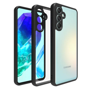 Samsung Galaxy M55 5G / Galaxy F55 5G / Galaxy M55s 5G Back Cover Case | Clear Hybrid - Clear Black