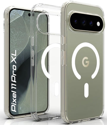 Google Pixel 11 Pro XL Back Cover Case | Clear Hybrid - Clear Magnetic