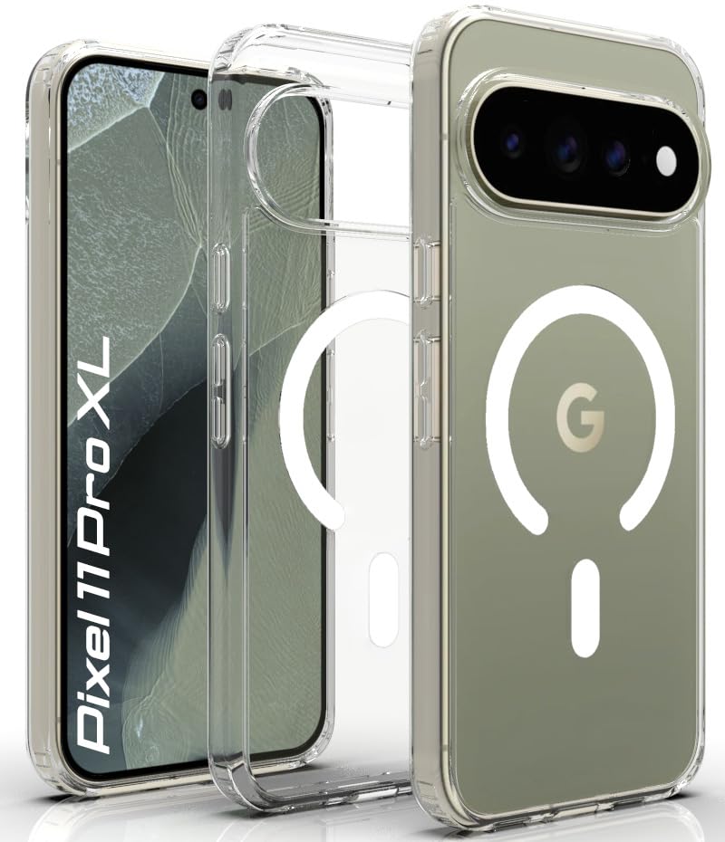 Google Pixel 11 Pro XL Back Cover Case | Clear Hybrid - Clear Magnetic