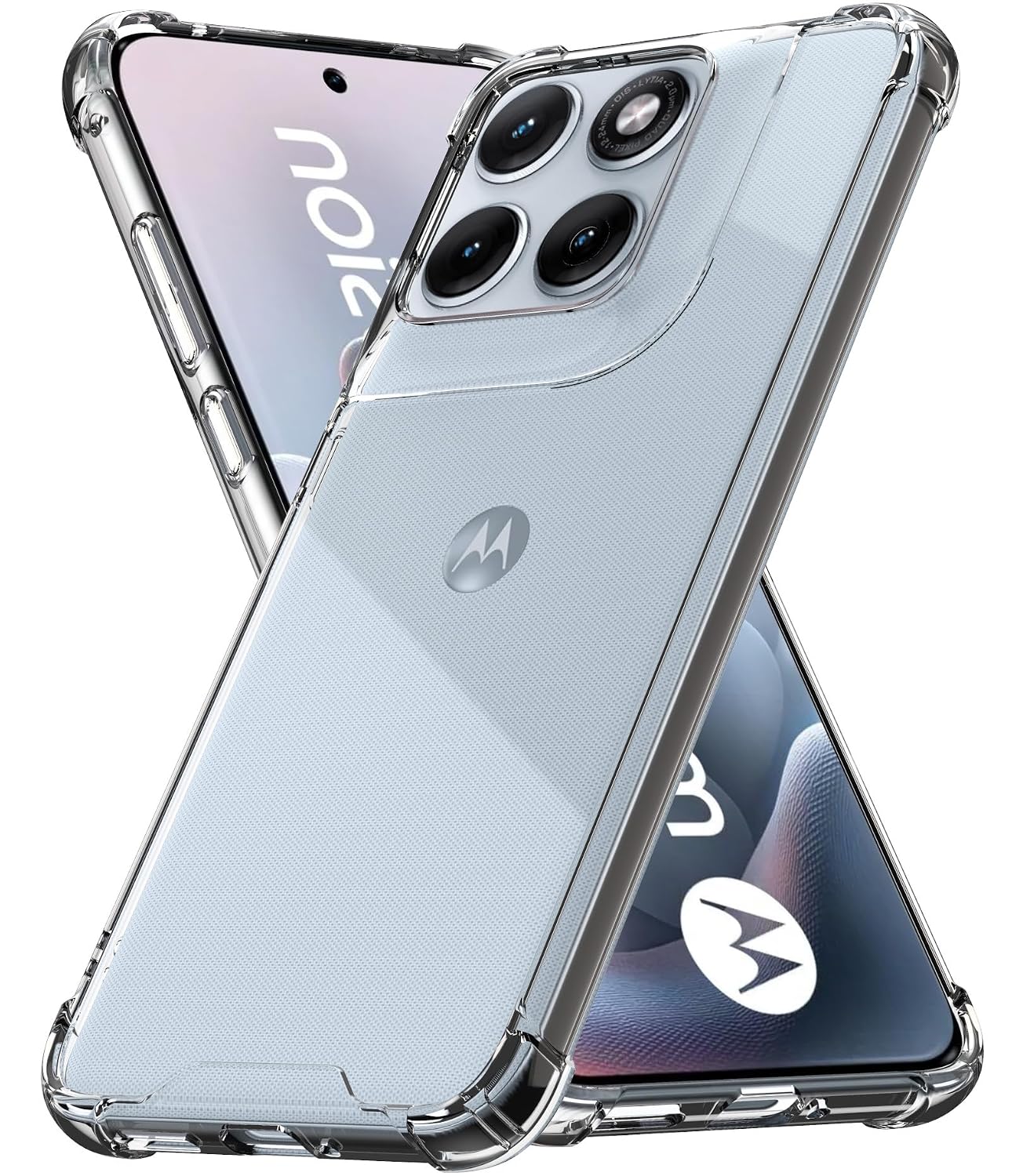 Motorola Edge 70 Fusion Back Cover Case | Clear Hybrid - Clear Smoke