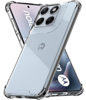Motorola Edge 70 Fusion Back Cover Case | Clear Hybrid - Clear Smoke