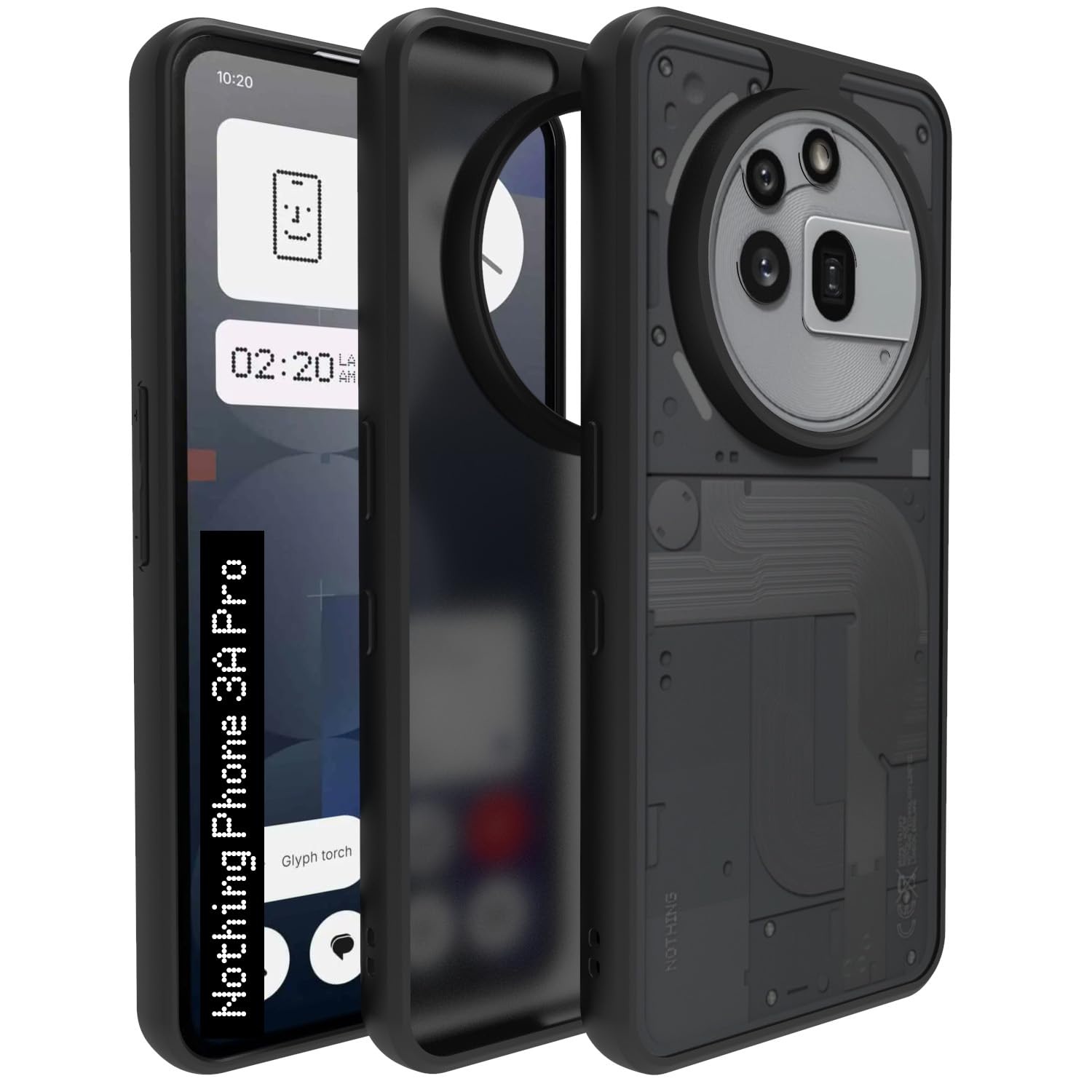 Nothing Phone 3a Pro Back Cover Case | Sleek Hybrid - Matte Black