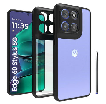 Motorola Edge 60 Stylus 5G Back Cover Case | Sleek Hybrid - Clear Black