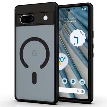 Google Pixel 7A Back Cover Case | Sleek Hybrid - Matte Black Magnetic