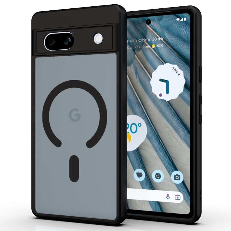 Google Pixel 7A Back Cover Case | Sleek Hybrid - Matte Black Magnetic