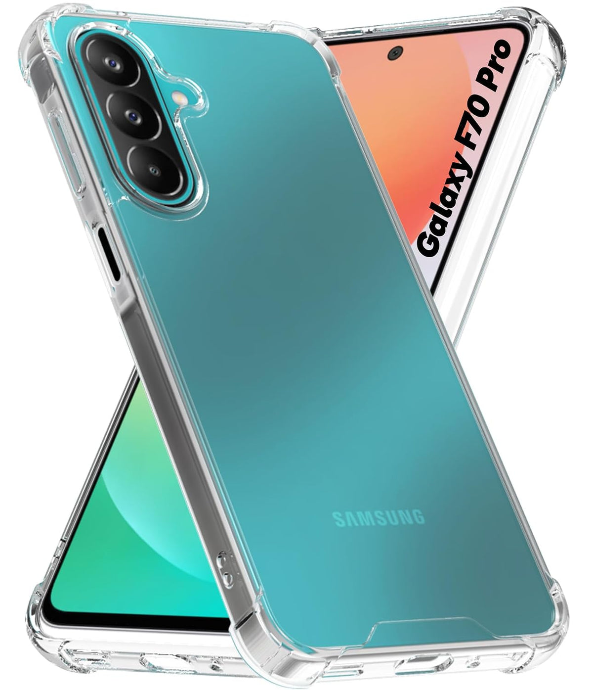 Samsung Galaxy F70 Pro Back Cover Case | Clear Hybrid - Clear