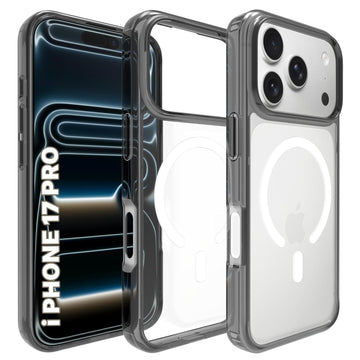 iPhone 17 Pro Back Cover Case | Clear Hybrid - Clear Smoke Magnetic