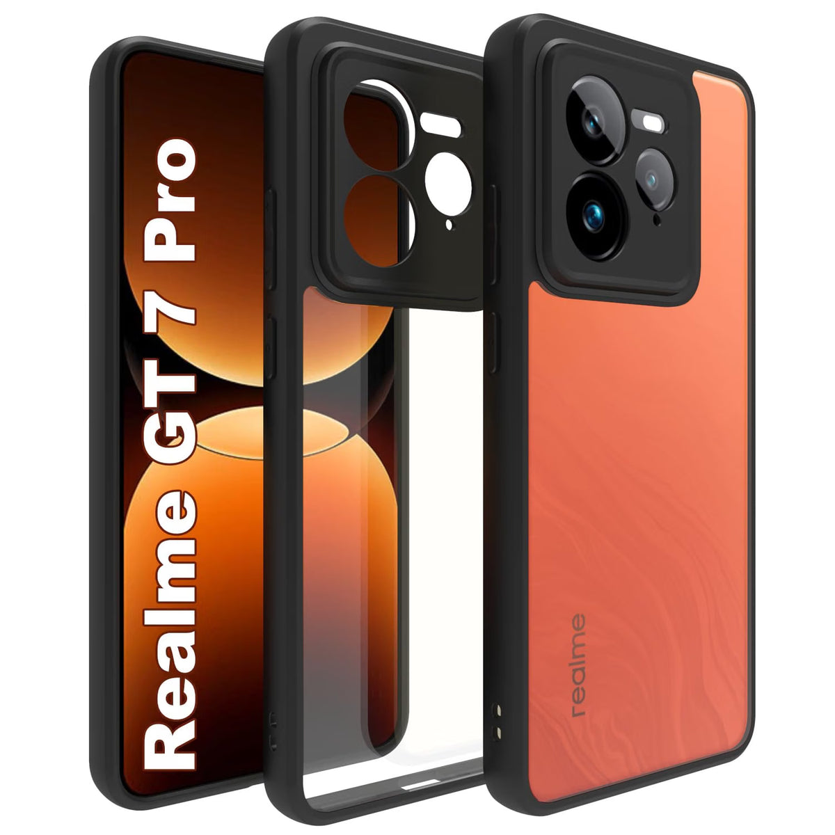 Realme GT 7 Pro 5G Back Cover Case | Sleek Hybrid - Clear Black
