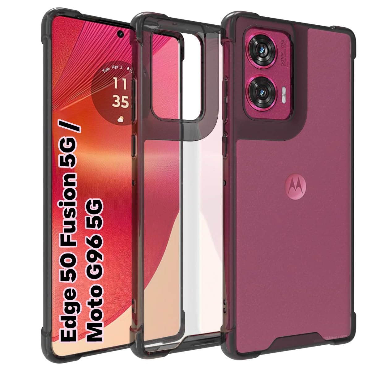 Motorola Edge 50 Fusion / Motorola G96 5G Back Cover Case | Clear Hybrid - Clear