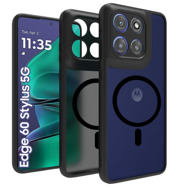 Motorola Edge 60 Stylus 5G Back Cover Case | Sleek Hybrid - Matte Black Magnetic