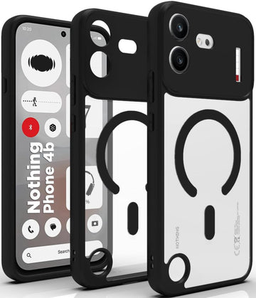 Nothing Phone 4b Back Cover Case | Sleek Hybrid - Clear Black Magnetic