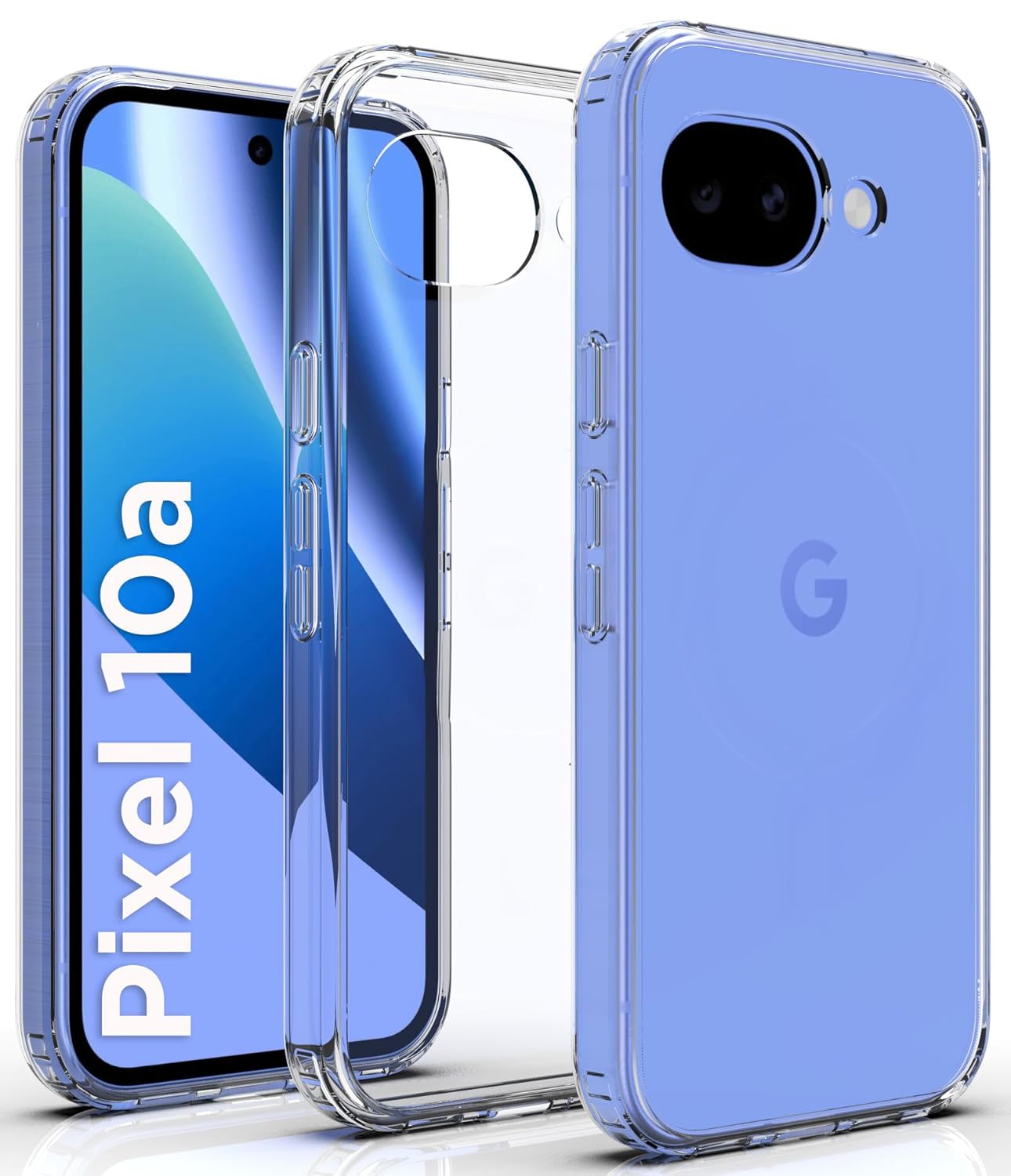 Google Pixel 10a Back Cover Case | Clear Hybrid - Clear Transparent