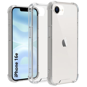 iPhone 16e / iPhone 17e Back Cover Case | Clear Hybrid - Clear