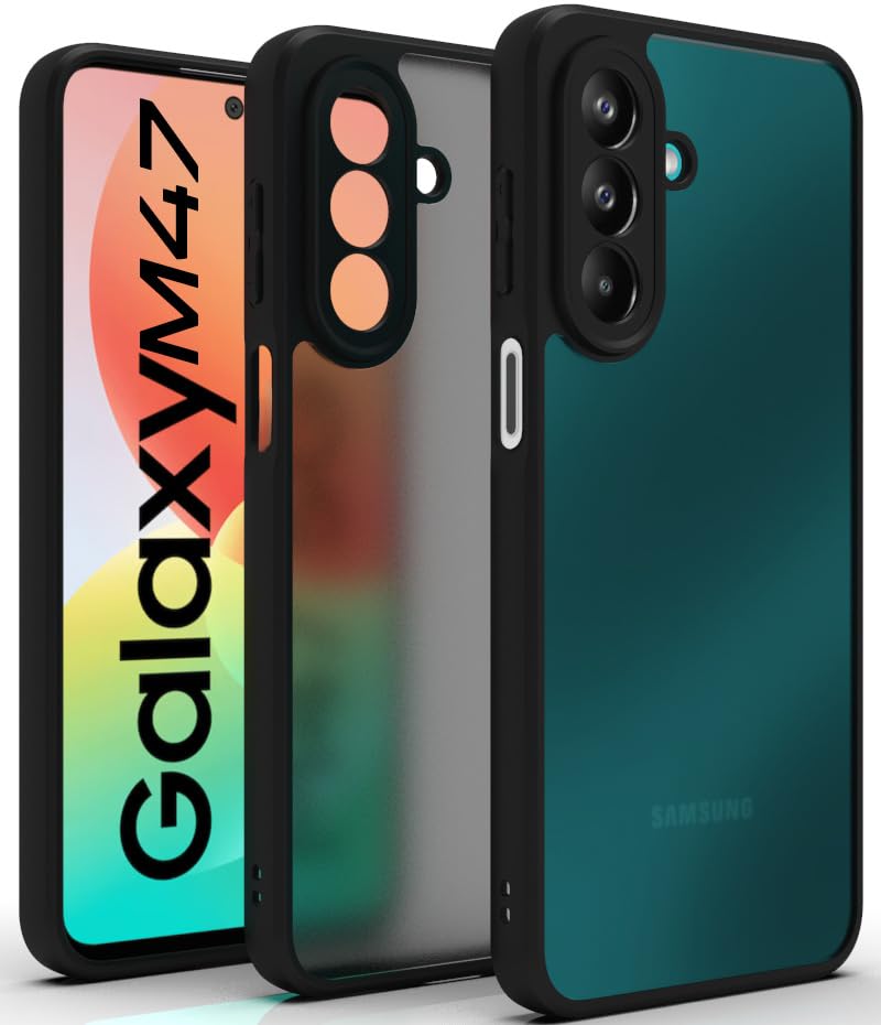 Samsung Galaxy M47 Back Cover Case | Sleek Hybrid - Matte Black