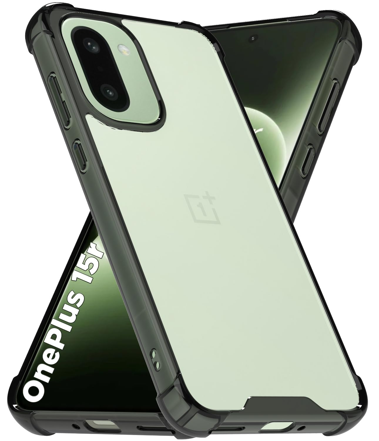 OnePlus 15R 5G Back Cover Case | Clear Hybrid - Clear Smoke