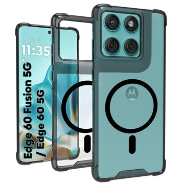 Motorola Edge 60 Fusion / Edge 60 Back Cover Case | Clear Hybrid - Clear Magnetic