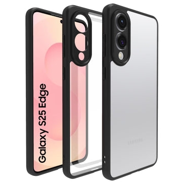 Samsung Galaxy S25 Edge Back Cover Case | Sleek Hybrid - Clear Black