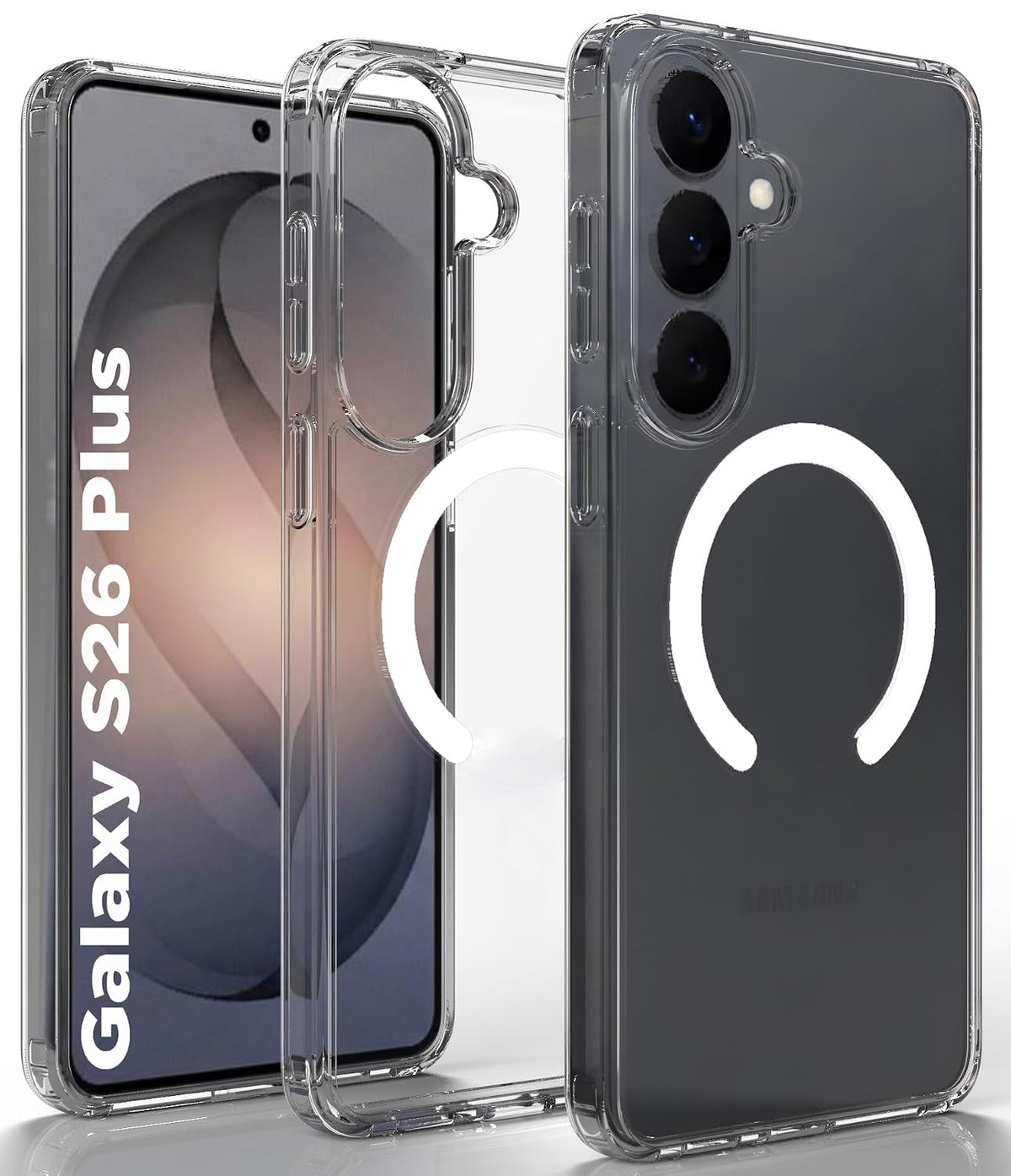 Samsung Galaxy S26 Plus Back Cover Case | Clear Hybrid - Clear Magnetic
