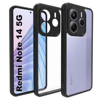 Redmi Note 14 5G Back Cover Case | Sleek Hybrid - Clear