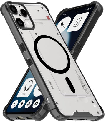 Nothing Phone 3a Lite 5G Back Cover Case | Clear Hybrid - Clear Black Magnetic