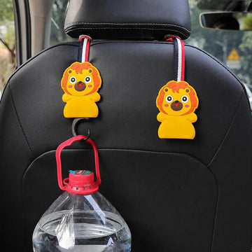 Car Headrest Hooks | Universal Back Seat Hanger for Bags & Accessories - Pack of 2