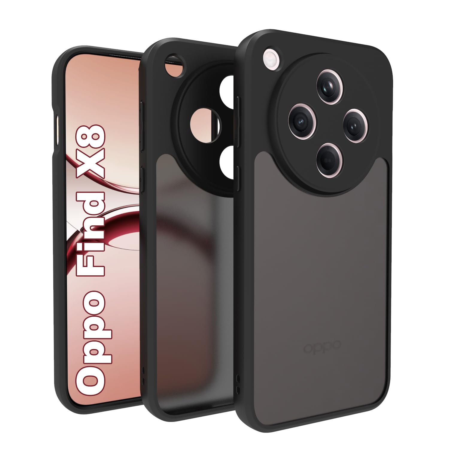 Oppo Find X8 Back Cover Case | Sleek Hybrid - Matte Black