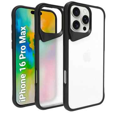 iPhone 16 Pro Max Back Cover Case | Tough Hybrid - Clear Black