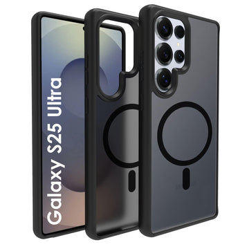 Samsung Galaxy S25 Ultra Back Cover Case | Sleek Hybrid - Matte Black Magnetic