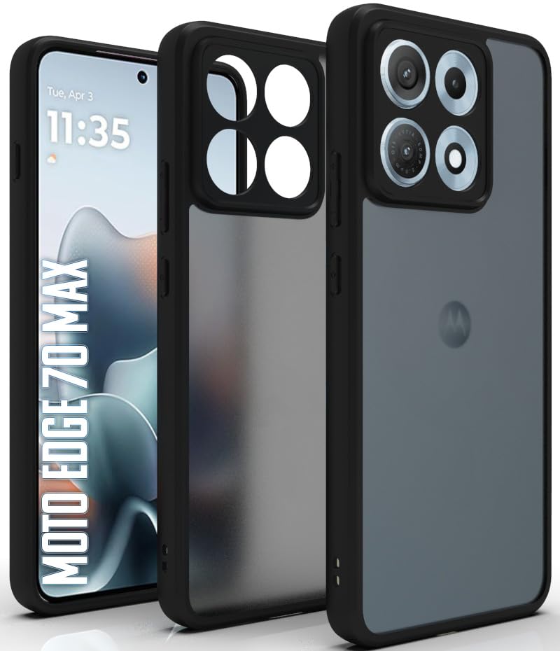 Motorola Edge 70 Max Back Cover Case | Sleek Hybrid - Matte Black
