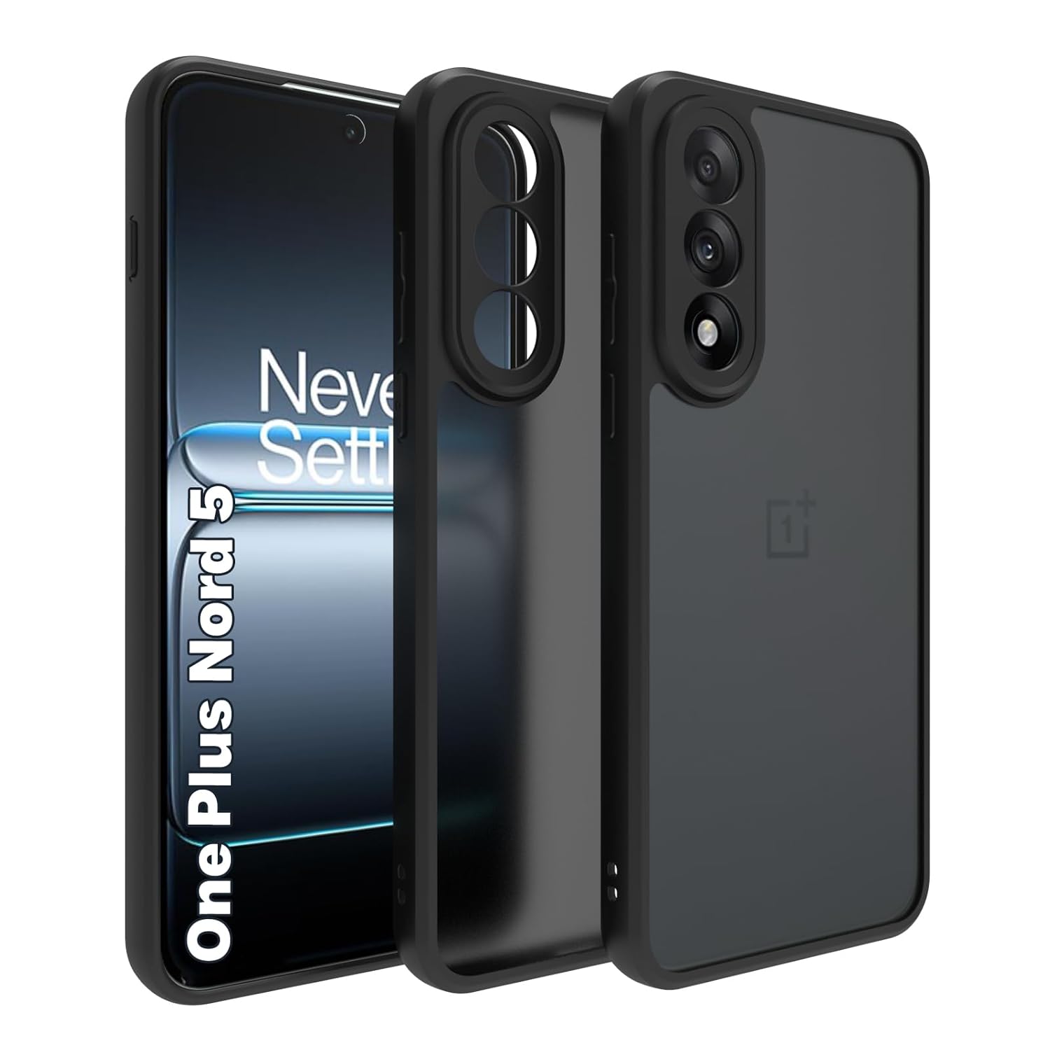 OnePlus Nord 5 5G Back Cover Case | Sleek Hybrid - Matte Black