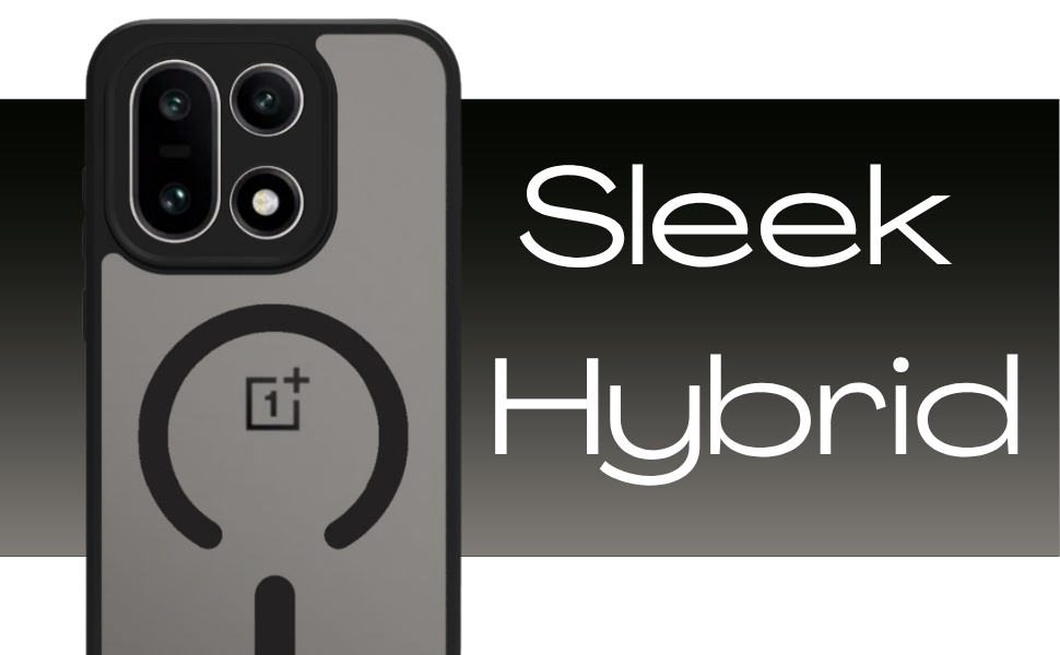 OnePlus 15 Back Cover Case | Sleek Hybrid - Matte Black Magnetic