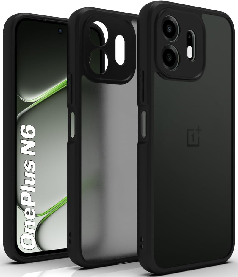 OnePlus N6 Back Cover Case | Sleek Hybrid - Matte Black