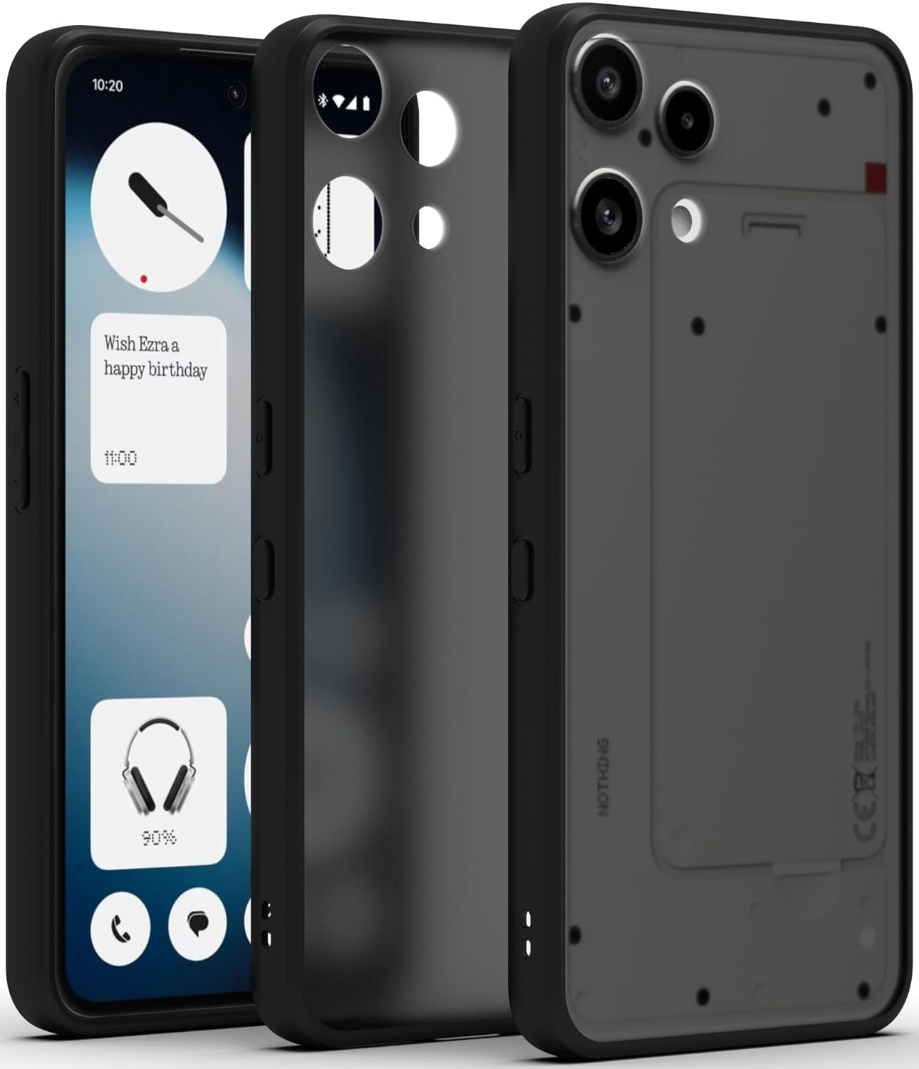 Nothing Phone 3a Lite 5G Back Cover Case | Sleek Hybrid - Smoke Black