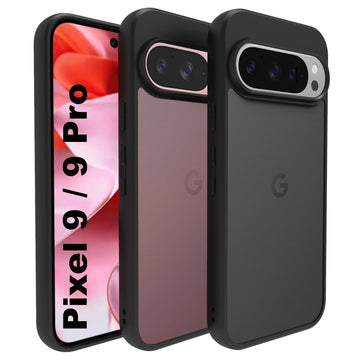 Google Pixel 9 / Pixel 9 Pro Back Cover Case | Sleek Hybrid - Smoke Black