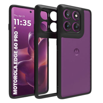 Motorola Edge 60 Pro Back Cover Case | Sleek Hybrid - Clear Black