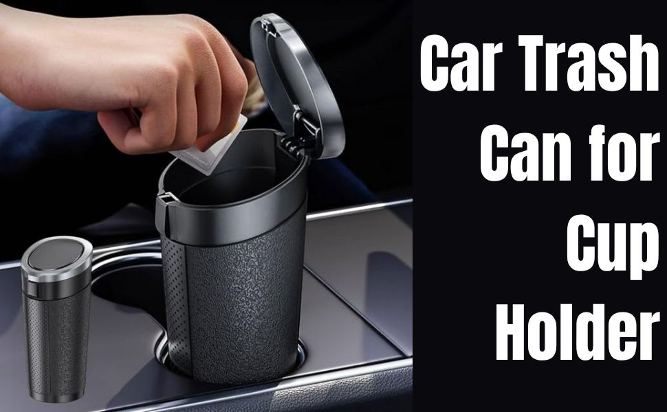 Car Trash Can | Mini Waterproof Cup Holder Dustbin - Silver