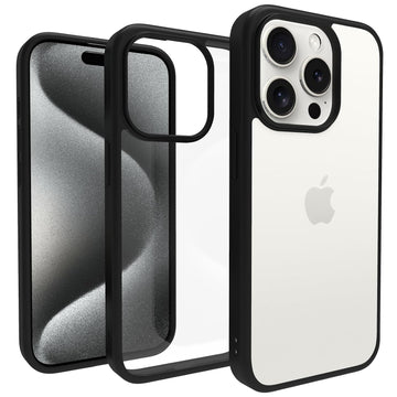 iPhone 15 Pro Back Cover Case | Sleek Hybrid - Clear Black