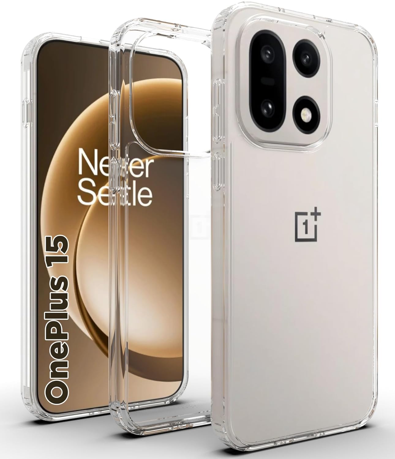 OnePlus 15 5G Back Cover Case | Clear Hybrid - Clear