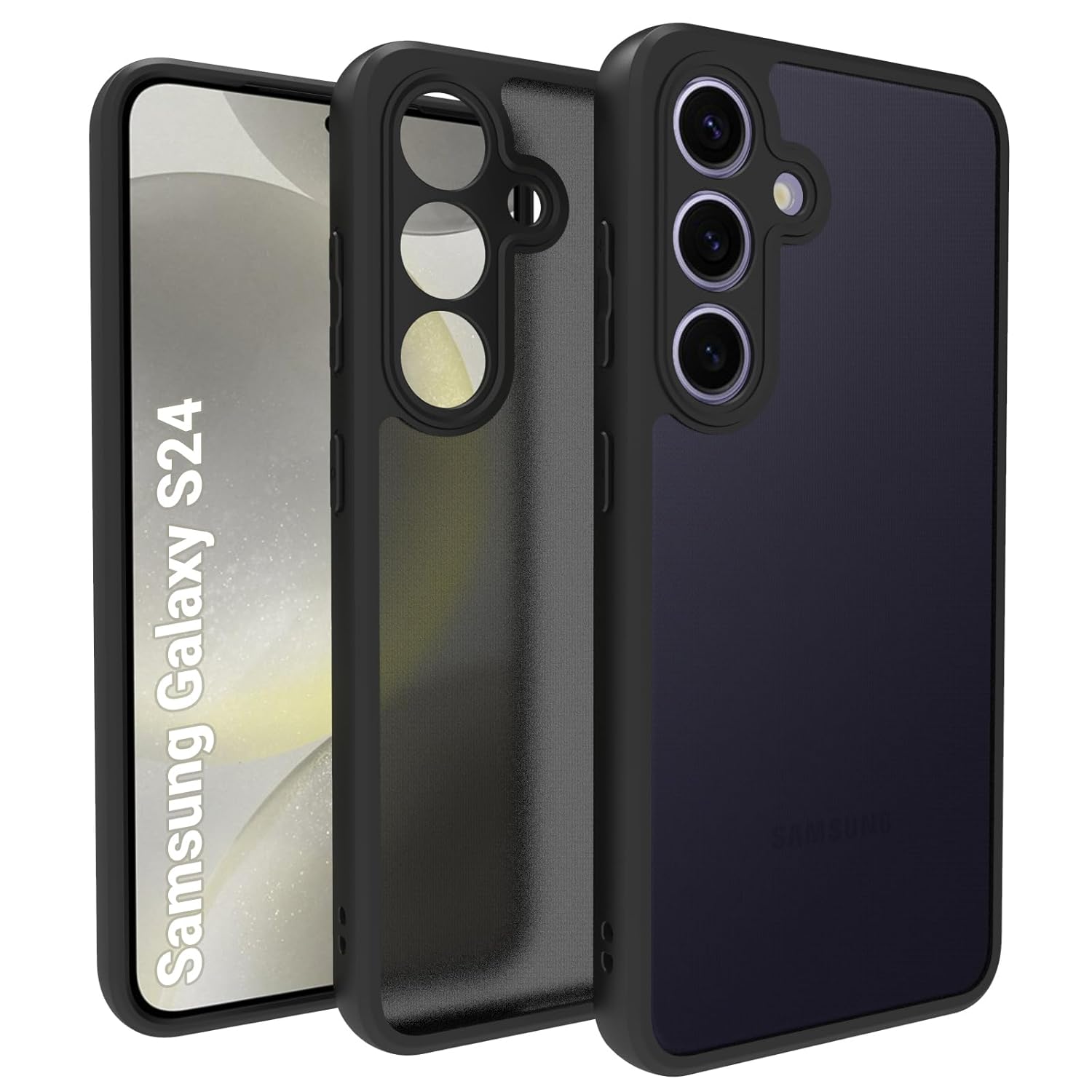 Samsung Galaxy S24 Back Cover Case | Sleek Hybrid - Matte Black