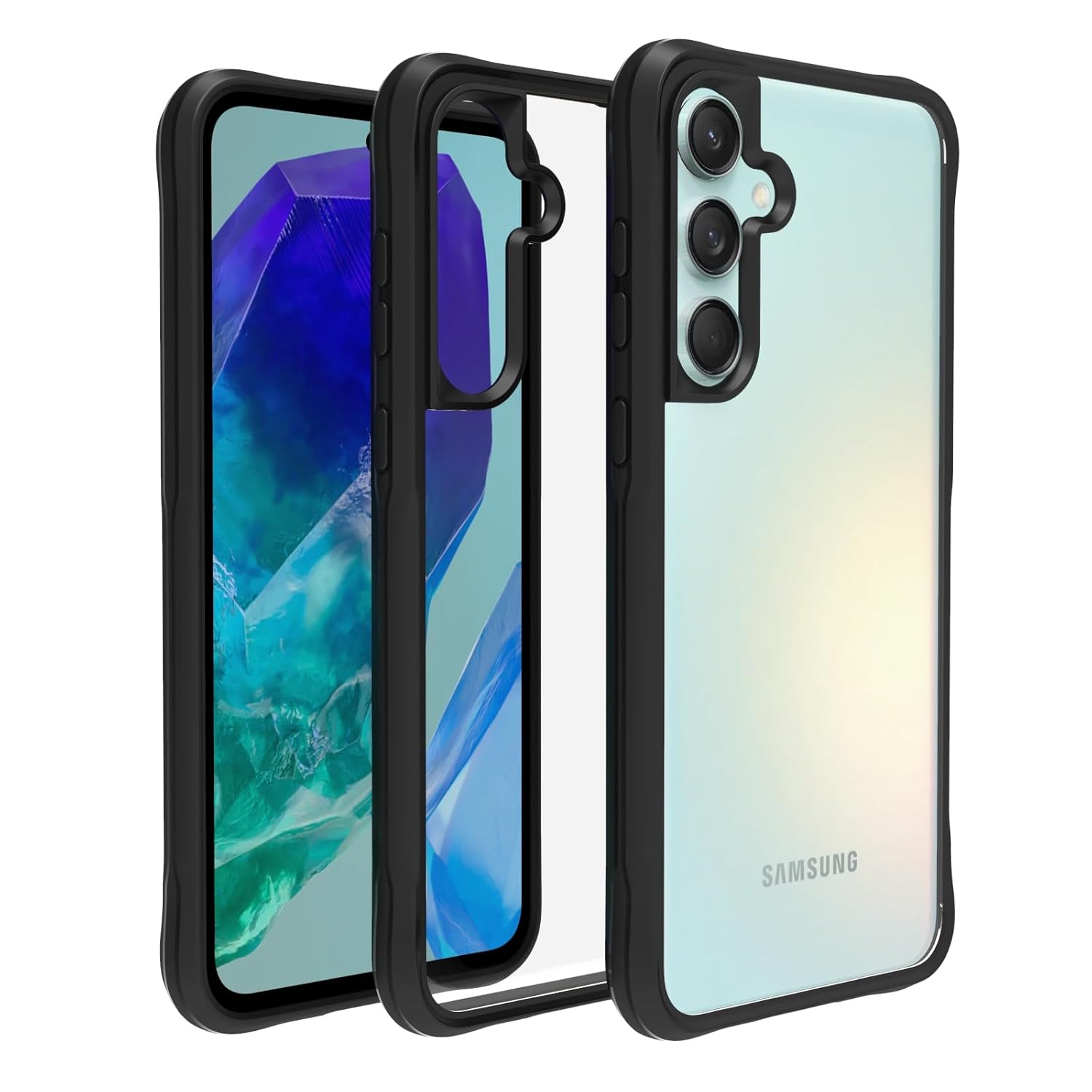 Samsung Galaxy M55 5G / F55 5G / M55s 5G Back Cover Case | Tough Hybrid - Clear Black